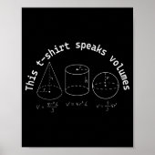 This Speaks Volumes Funny Maths Science Geeky Pun Poster (Voorkant)