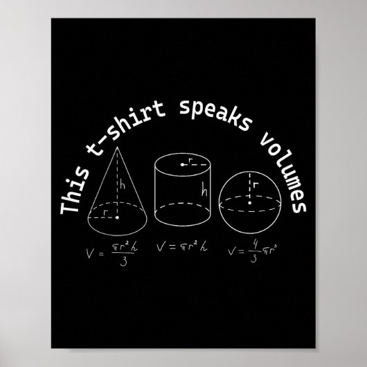 This Speaks Volumes Funny Maths Science Geeky Pun  Poster (Voorkant)
