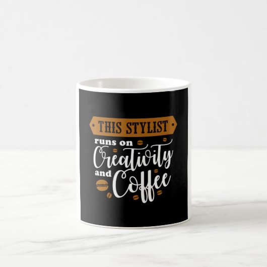 THIS STYLIST runs on Creativity and Coffee Koffiemok (Center)