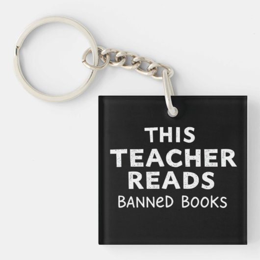 This Teacher Reads Banned Books Graphic Sleutelhanger (voorkant)
