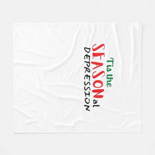 This The Seasonal Depression Holiday Fleece Deken (Voorkant (Horizontaal))