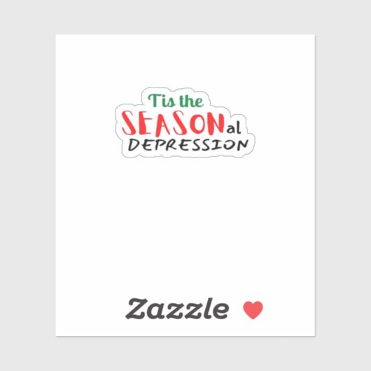 This The Seasonal Depression Holiday Sticker (Vel)