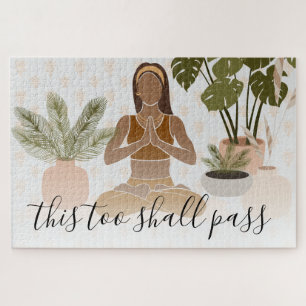 This Too Shall Pass Yoga Botanical Legpuzzel