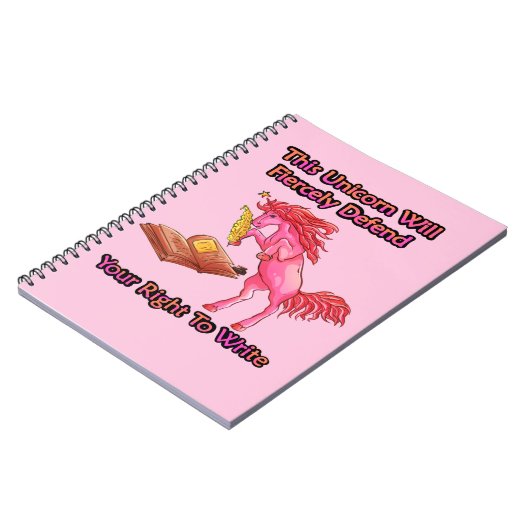 This Unicorn Will Fiercely Defend Your Right Notitieboek (Linkerzijde)