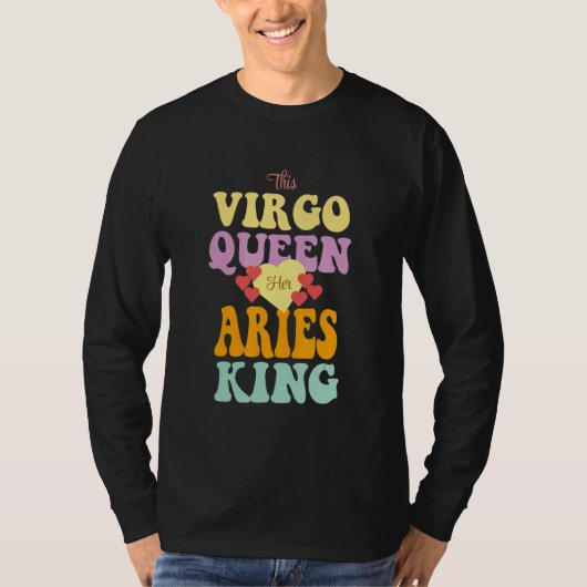 THIS VIRGO QUEEN LOVES HER ARIES KING T-SHIRT (Voorkant)
