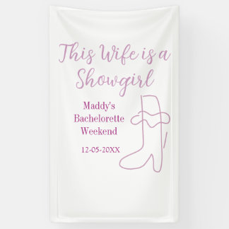 this wife is a showgirl bachelorette party purple  spandoek