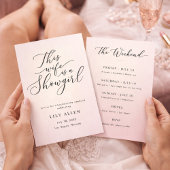 This Wife Is a Showgirl Blush Bachelorette Weekend Kaart