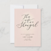 This Wife Is a Showgirl Blush Bachelorette Weekend Kaart (Voorkant)