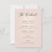 This Wife Is a Showgirl Blush Bachelorette Weekend Kaart (Achterkant)