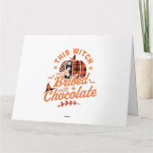This Witch Can Be Bribed With Chocolate Halloween Kaart (Achterkant)