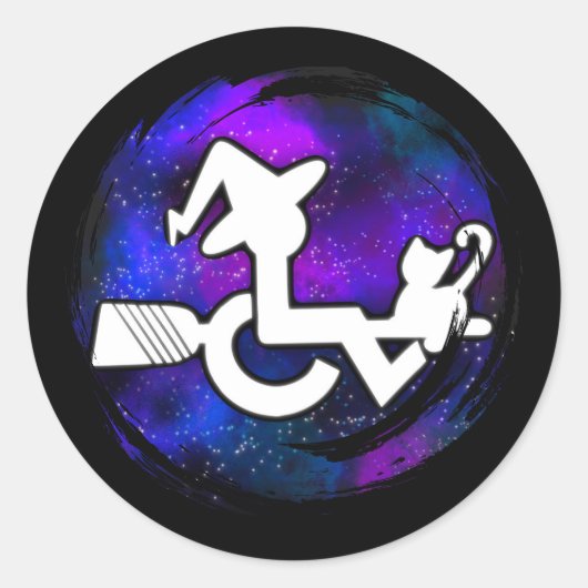 This Witch is Mobile Ronde Sticker (Voorkant)