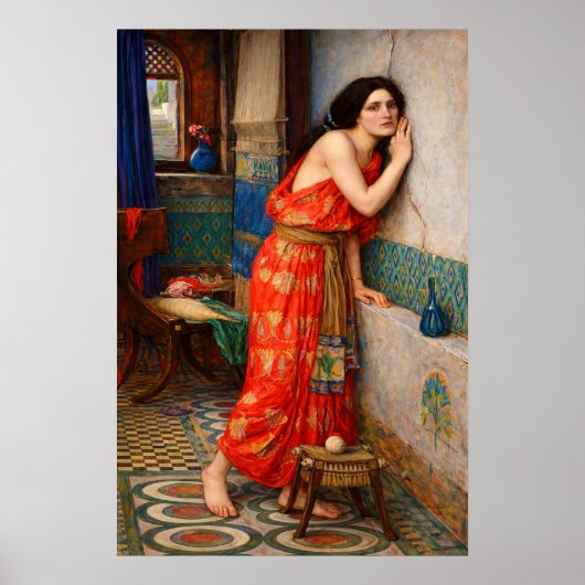 Thisbe door John William Waterhouse Poster (Voorkant)