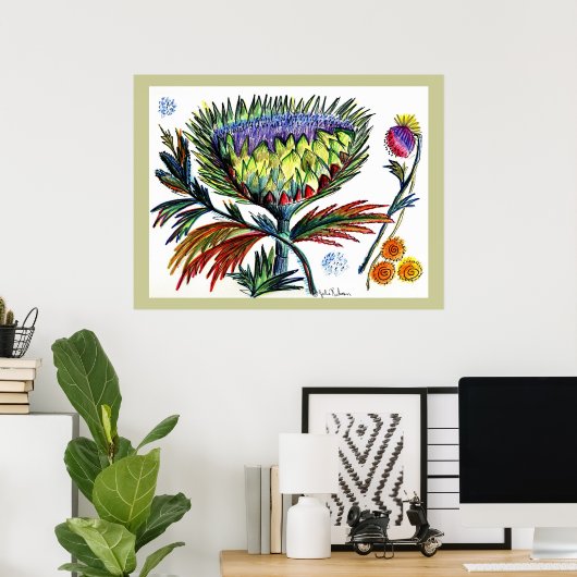 Thistle42 Tekening Poster (Thuiskantoor)