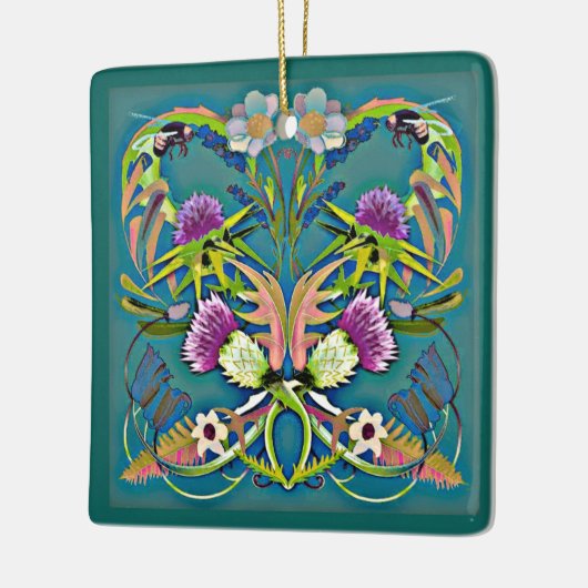 Thistle and bee ornament (Links)