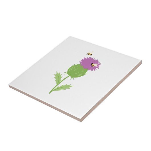 Thistle bijen tegeltje (Zijkant)