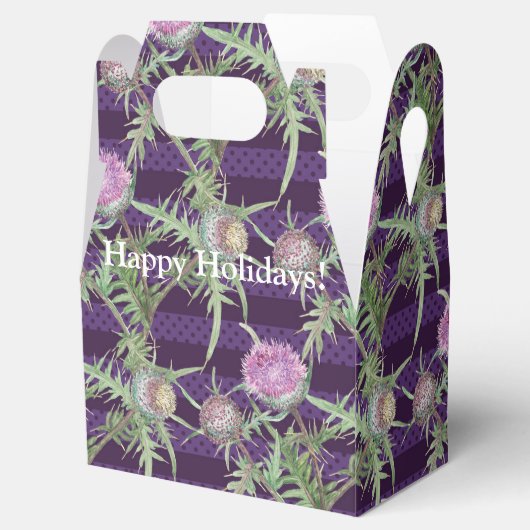 Thistle bloemen bedankdoosjes (Geopend)