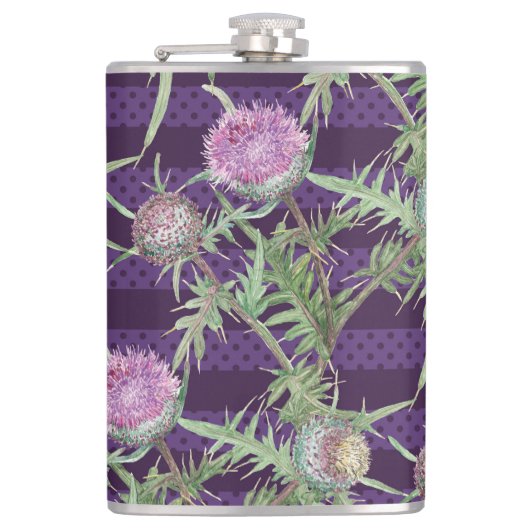 Thistle bloemen heupfles (Voorkant)