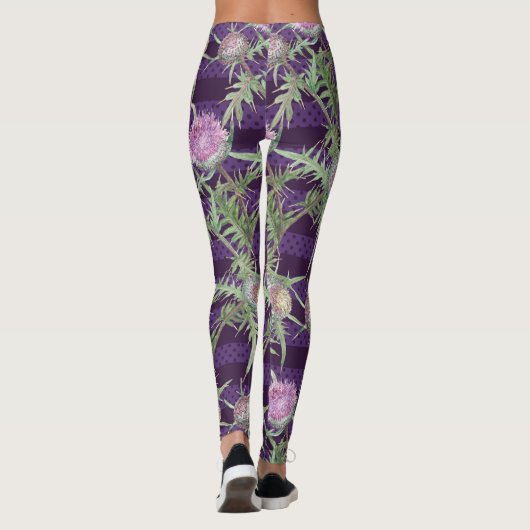 Thistle bloemen leggings (Achterkant)