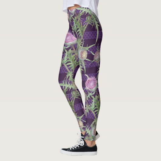 Thistle bloemen leggings (Links)