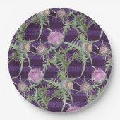 Thistle bloemen papieren bordje (Voorkant)