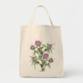 Thistle bloemen tote bag (Voorkant)