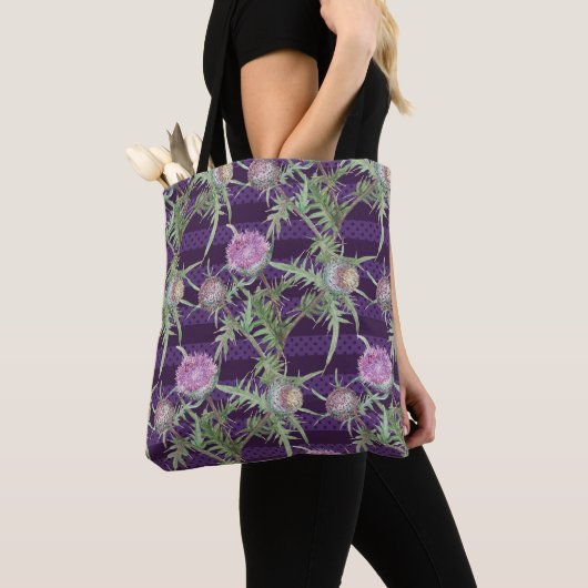 Thistle bloemen tote bag (Dichtbij)
