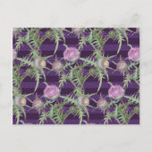 Thistle bloemen violet briefkaart (Voorkant)