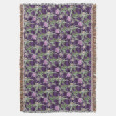 Thistle bloemen violet deken (Voorkant Verticaal)