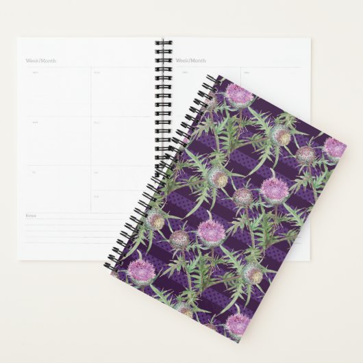 Thistle bloemen violet planner (Display)