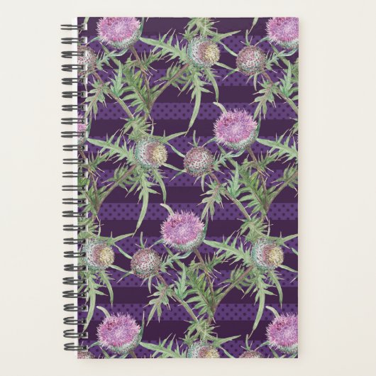 Thistle bloemen violet planner (Voorkant)