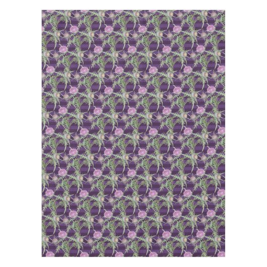 Thistle bloemen violet tafelkleed (Voorkant)