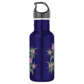 Thistle bloemen violet waterfles  (Achterkant)