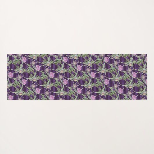Thistle bloemen violet yogamat (Achterkant (horizontaal))