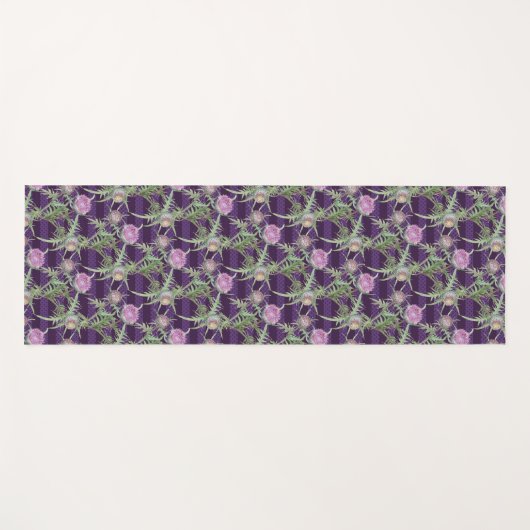 Thistle bloemen violet yogamat (Voorkant (horizontaal))