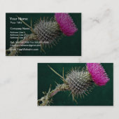 Thistle bloemen visitekaartje (Voorkant / Achterkant)
