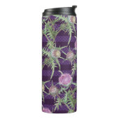 Thistle bloemen waterverf patroon thermosbeker (Gedraaid links)