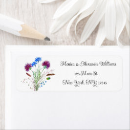 Thistle Botanical Waterverf Return Address Label