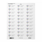 Thistle Botanical Waterverf Return Address Label (Full Sheet)