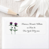 Thistle Botanical Waterverf Return Address Label (Insitu)
