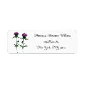 Thistle Botanical Waterverf Return Address Label (Voorkant)