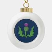 Thistle Ceramic Ball Kerstannament Keramische Bal Ornament (Voorkant)