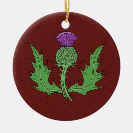 Thistle Ceramic Ornament (Voorkant)