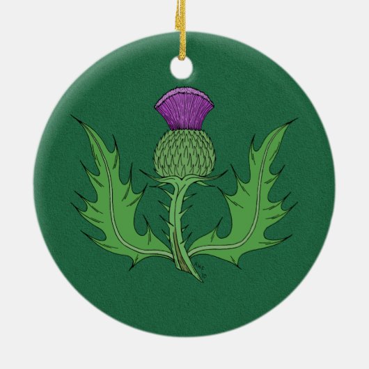Thistle Ceramic Ornament (Achterkant)