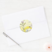 Thistle en Bee op Goldenrod Ronde Sticker (Envelop)