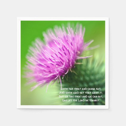 Thistle en Selkirk Grace Cocktail papieren servett Servet (Voorkant)