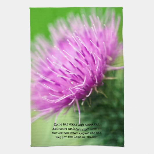Thistle en Selkirk Grace Kitchen Towels Theedoek (Verticaal)