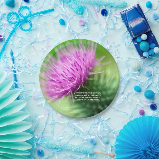 Thistle en Selkirk Grace Paper bord (Feest)