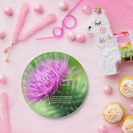 Thistle en Selkirk Grace Paper bord (Feest)