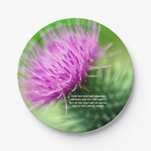 Thistle en Selkirk Grace Paper bord