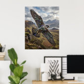 Thistle Falcon Highland Sky Poster (Thuiskantoor)